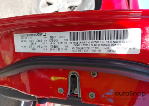 2012 Ram 1500 St из США, поврежденный, VIN 1C6RD6KT3CS181777